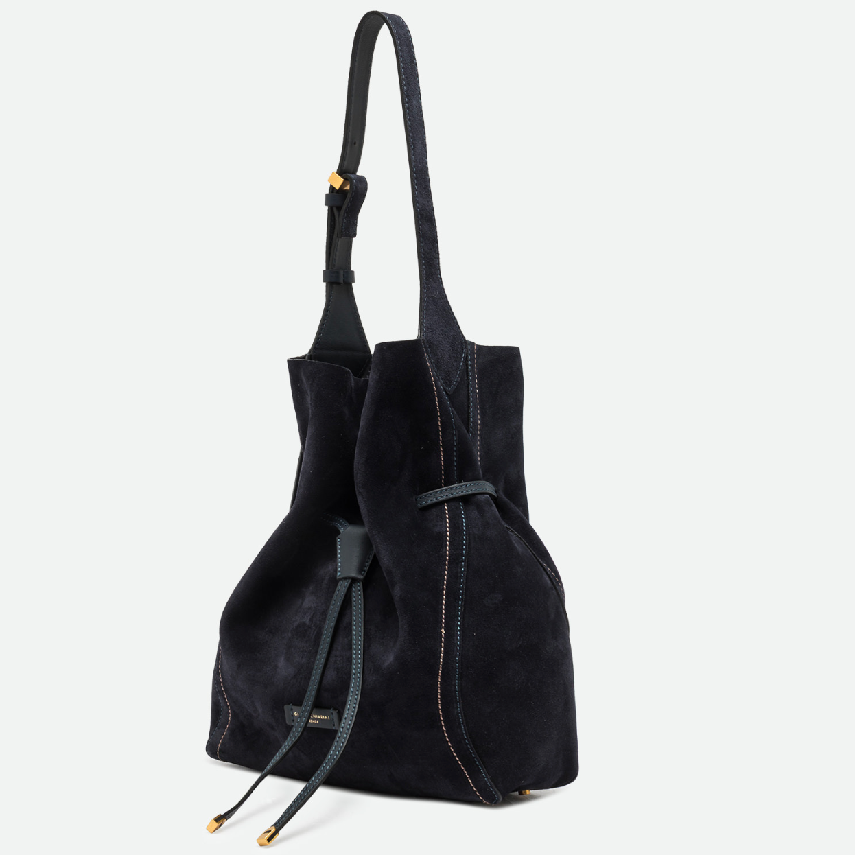 Gianni Chiarini Sienna Suede Tote Bag in Navy  - Big Bag NY