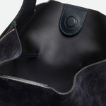 Gianni Chiarini Sienna Suede Tote Bag in Navy  - Big Bag NY