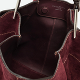 Gianni Chiarini Era Large Suede Tote in Burgundy - Big Bag NY