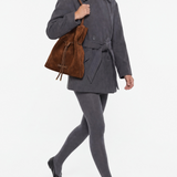 Gianni Chiarini Sienna Suede Tote Bag in Cognac - Big Bag NY
