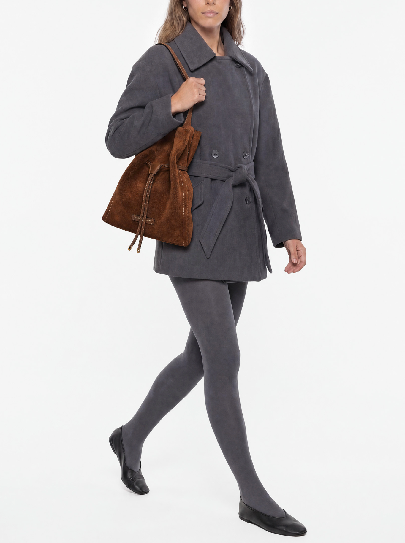 Gianni Chiarini Sienna Suede Tote Bag in Cognac - Big Bag NY