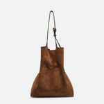 Gianni Chiarini Sienna Suede Tote Bag in Cognac - Big Bag NY