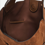 Gianni Chiarini Sienna Suede Tote Bag in Cognac - Big Bag NY