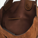 Gianni Chiarini Sienna Suede Tote Bag in Cognac - Big Bag NY