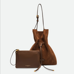 Gianni Chiarini Sienna Suede Tote Bag in Cognac - Big Bag NY