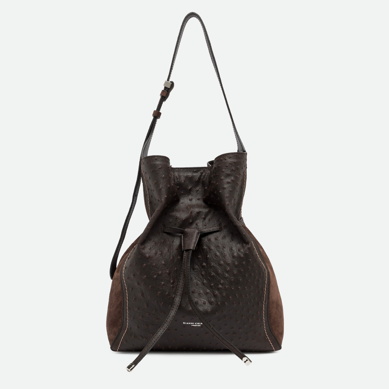 Gianni Chiarini Sienna Suede Tote Bag in Espresso - Big Bag NY