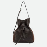 Gianni Chiarini Sienna Suede Tote Bag in Espresso - Big Bag NY