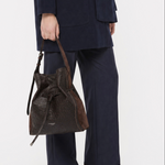 Gianni Chiarini Sienna Suede Tote Bag in Espresso - Big Bag NY