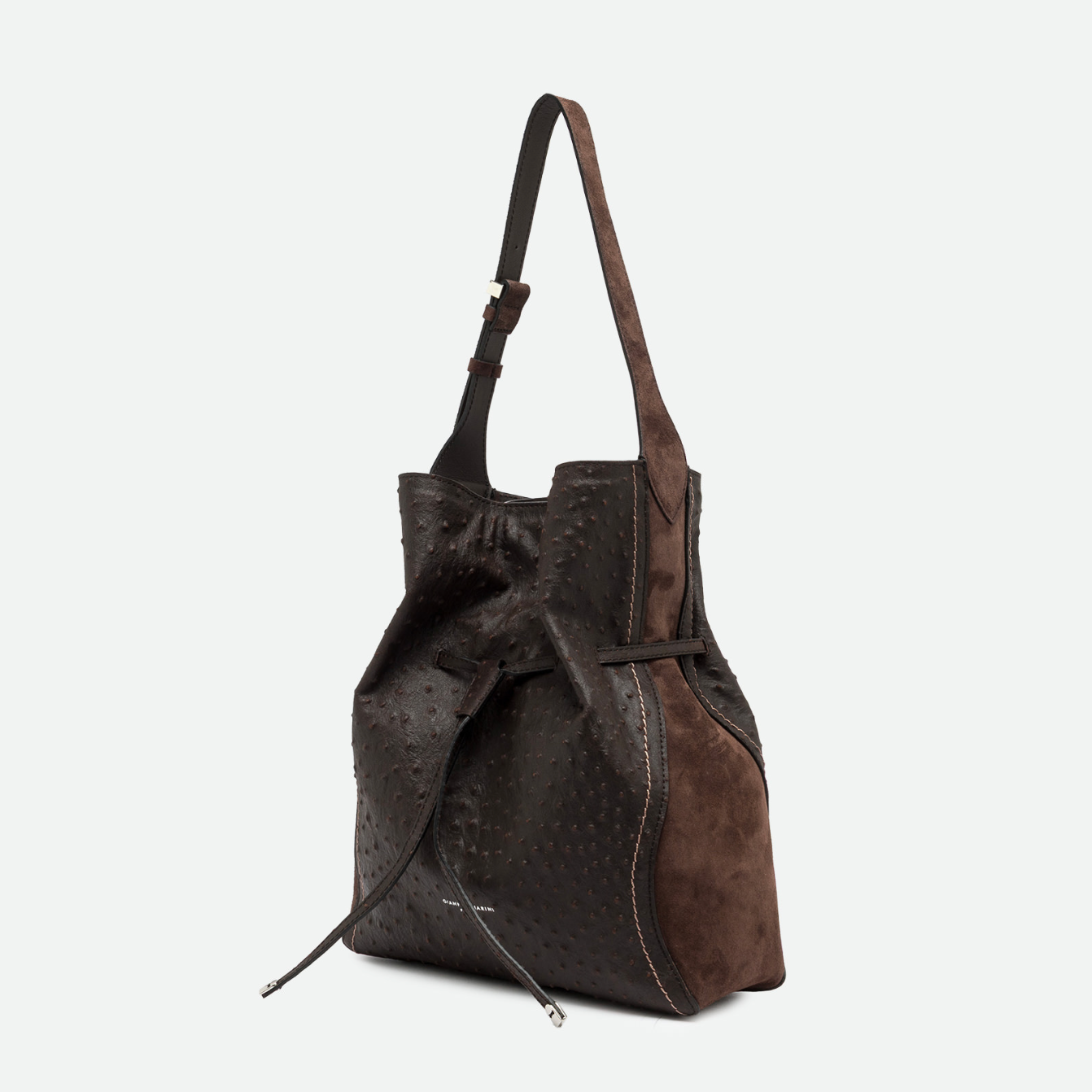 Gianni Chiarini Sienna Suede Tote Bag in Espresso - Big Bag NY