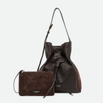 Gianni Chiarini Sienna Suede Tote Bag in Espresso - Big Bag NY