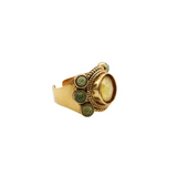 JASMINE Citrine and Serpentine Ring