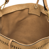 Vanessa Large Suede Perforated Bucket Bag