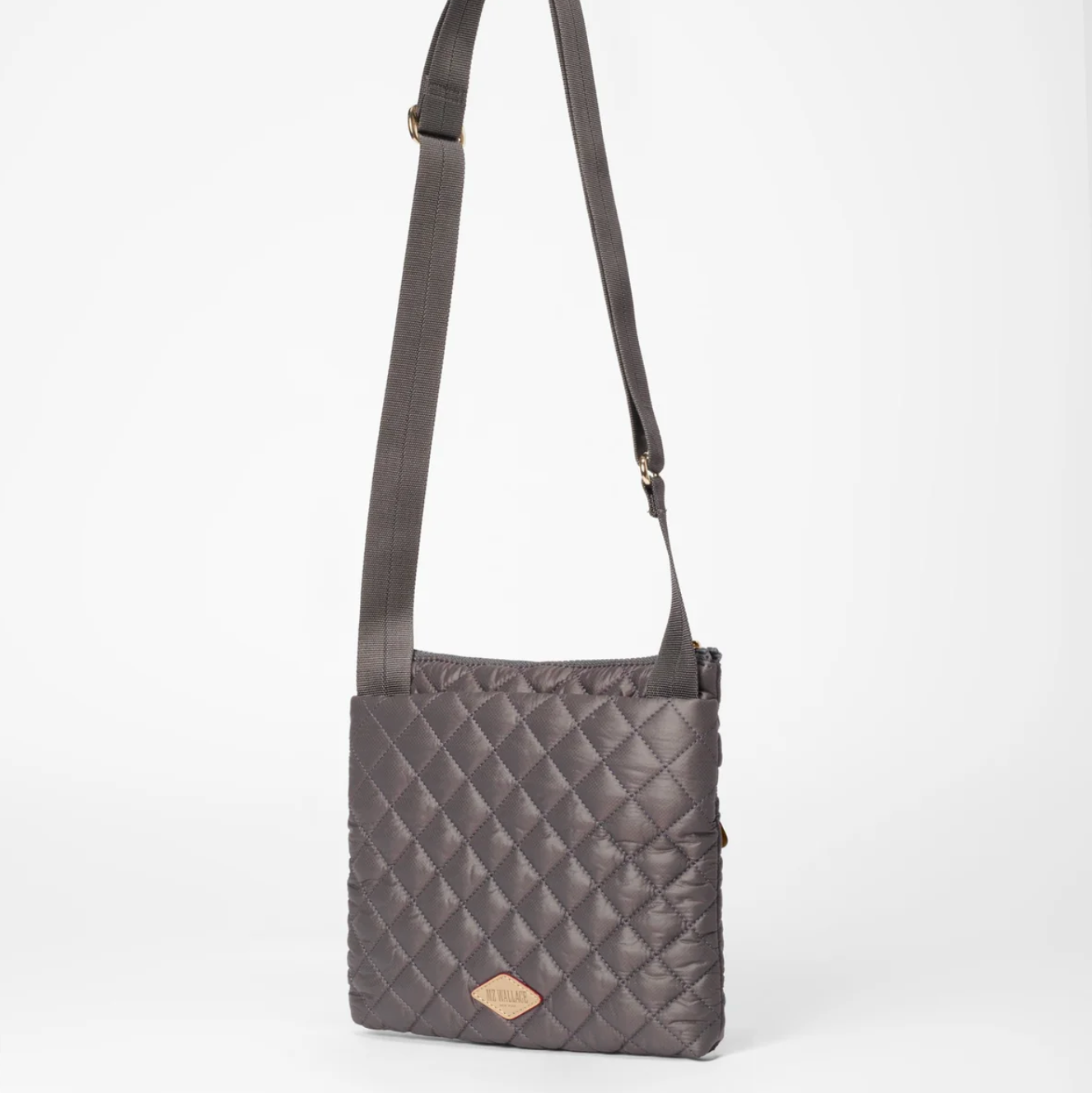 MZ Wallace Metro Flat Crossbody in Magnet - Big Bag NY