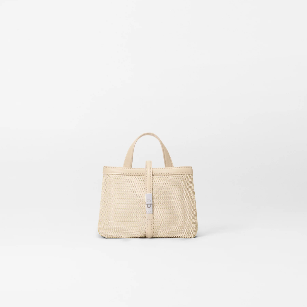 MZ WALLACE Mini Astor Top Handle Bag Buff Mesh- Big Bag NY