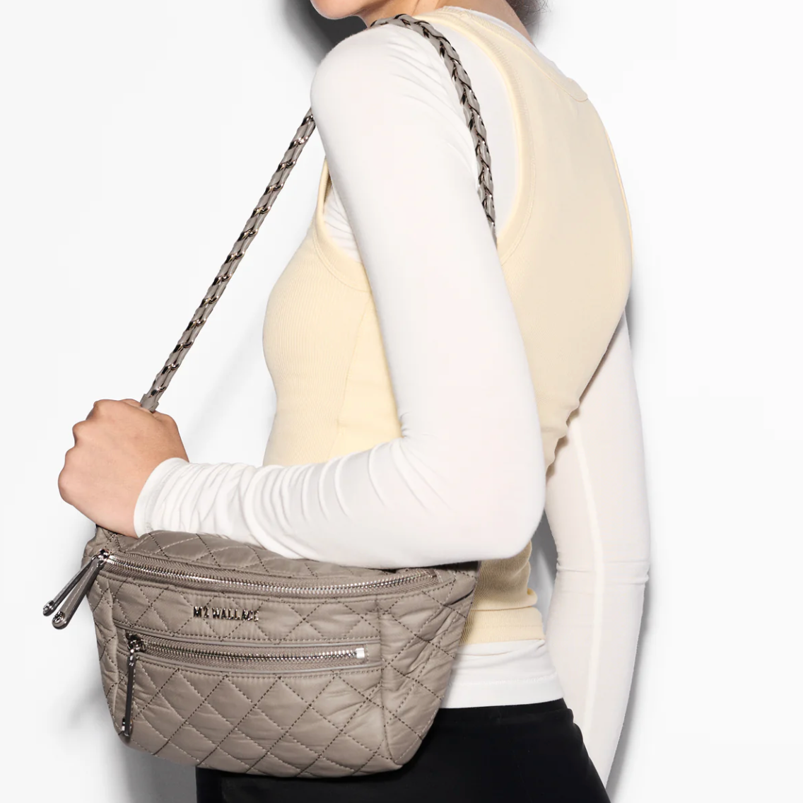 MZ Wallace Small Crosby Sling Morning Dove - Big Bag NY