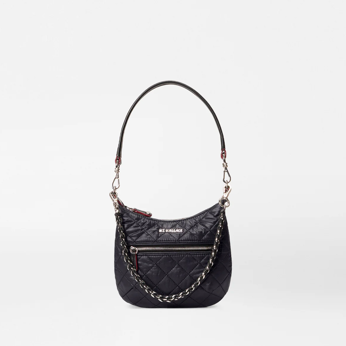 MZ WALLACE Mini Crosby Sienna Shoulder Bag Black - Big Bag NY