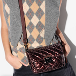 MZ Wallace Small Crosby Lock Crossbody Bordeaux Lacquer - Big Bag NY