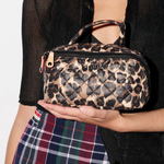 MZ WALLACE Metro Accordion Cosmetic Case Leopard- Big Bag NY