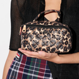MZ WALLACE Metro Accordion Cosmetic Case Leopard- Big Bag NY