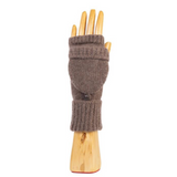 Cashmere and Wool Fingerless Glove with Hood