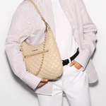 MZ WALLACE Crosby Sienna Shoulder Bag in Buff - Big Bag NY