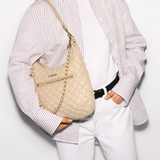 MZ WALLACE Crosby Sienna Shoulder Bag in Buff - Big Bag NY