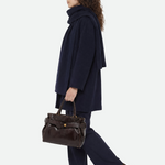 Gianni Chiarini Miranda Brown Top Handle Tote in Espresso - Big Bag NY