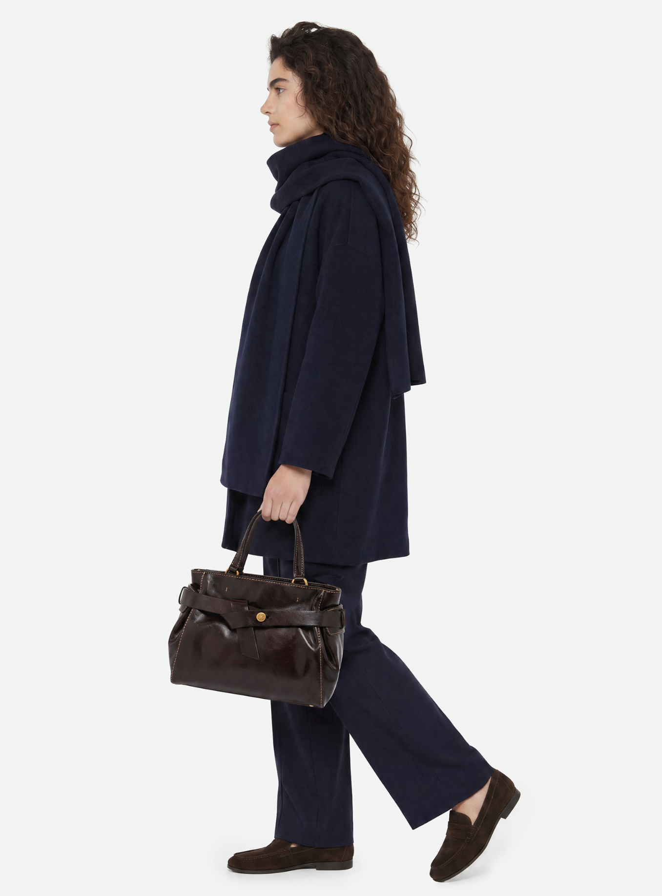 Gianni Chiarini Miranda Brown Top Handle Tote in Espresso - Big Bag NY
