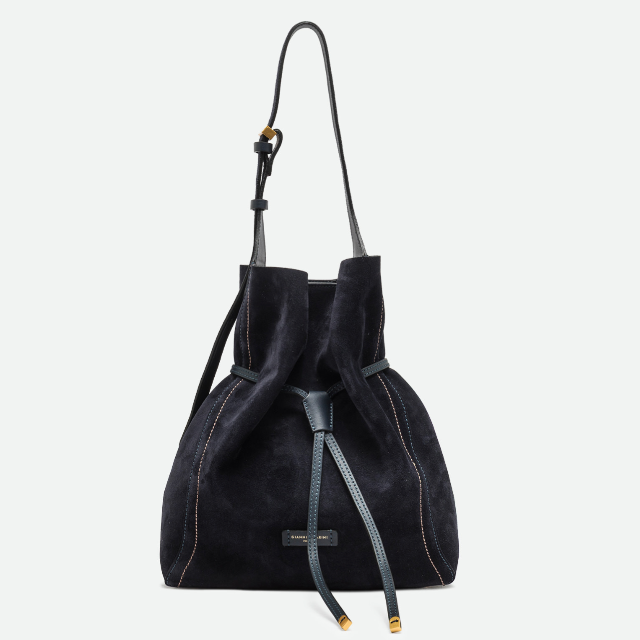 Gianni Chiarini Sienna Suede Tote Bag in Navy  - Big Bag NY