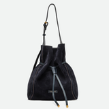 Gianni Chiarini Sienna Suede Tote Bag in Navy  - Big Bag NY