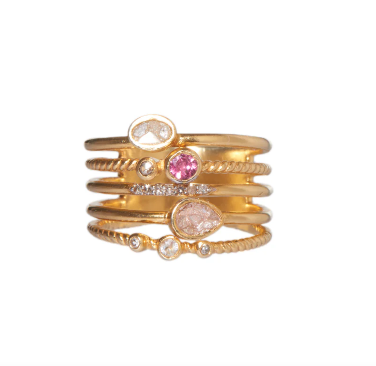 Shana Gulati Roseus Gold Vermeil Stack Ring - Big Bag NY