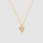 Shana Gulati White Cat Pendant Necklace