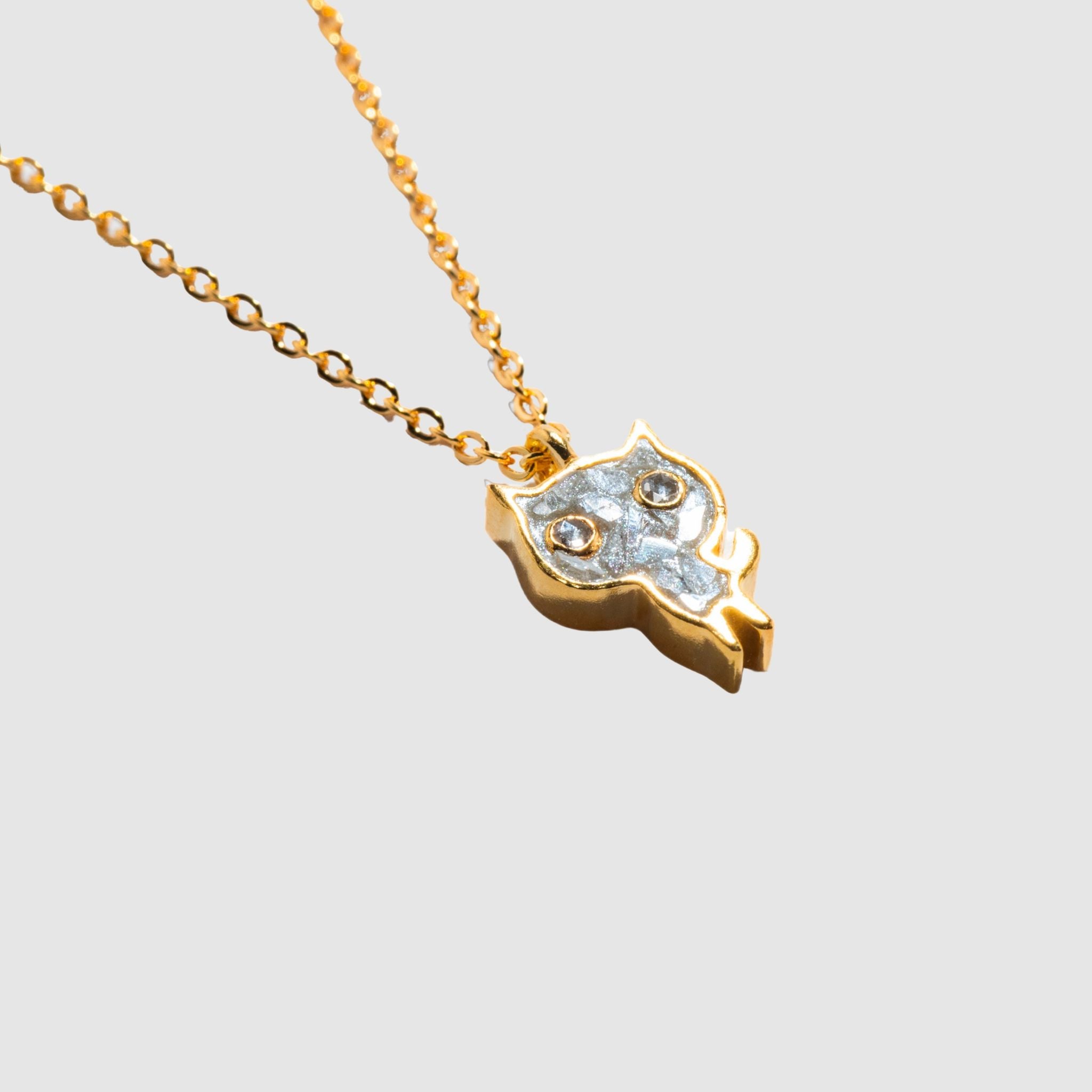 Shana Gulati White Cat Pendant Necklace