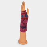 Short Fingerless Wool Glove in Dark Pink - Big Bag NY