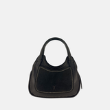 Small LUNA Soft Leather and Suede Flap Hobo Bag - Big Bag NY