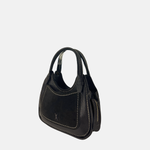 Small LUNA Soft Leather and Suede Flap Hobo Bag - Big Bag NY