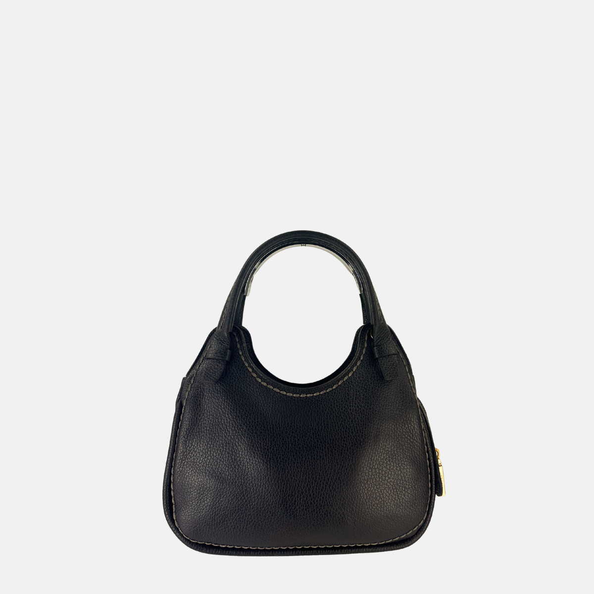 Small LUNA Soft Leather and Suede Flap Hobo Bag - Big Bag NY