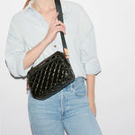 Small Metro Camera Bag in Dark Green Metallic - Big Bag NY