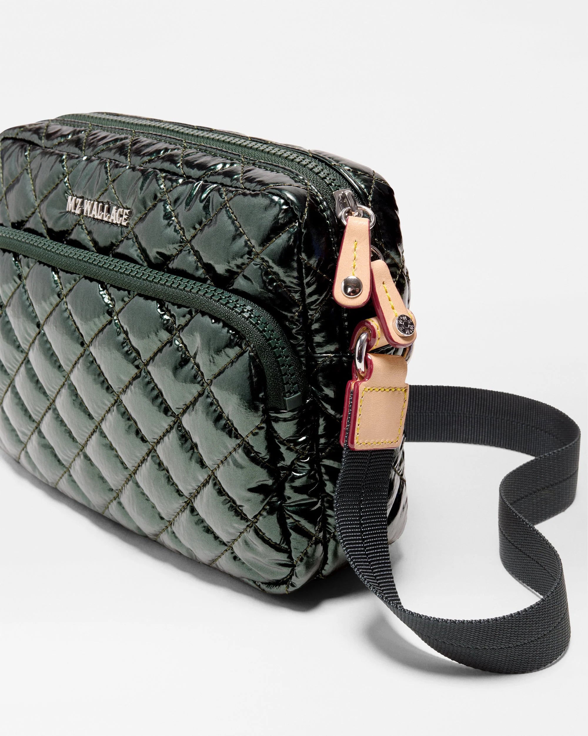 Small Metro Camera Bag in Dark Green Metallic - Big Bag NY