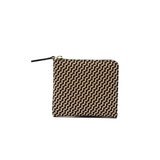 Small Wallet Zip Card and Coin Case Chevron Ivory - Big Bag NY