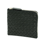 Small Wallet Zip Coin Purse Diamond Frame Black - Big Bag NY