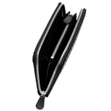 Small Wallet Zip Coin Purse Diamond Frame Black - Big Bag NY
