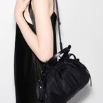 Small Waverly Shoulder in Black - Big Bag NY