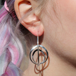 Sterling Silver Extra Large Drawing Earrings - Big Bag NY