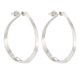 Sterling Silver Medium Twist Hoop Earrings - Big Bag NY