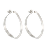 Sterling Silver Small Twist Hoop Earrings - Big Bag NY