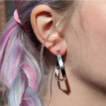 Sterling Silver Small Twist Hoop Earrings - Big Bag NY