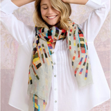 Storiatipic Albane Linen Scarf Gris - Big Bag NY