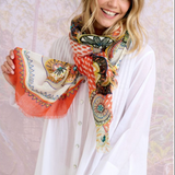 Storiatipic Athena Linen Scarf Rouge - Big Bag NY