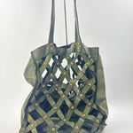 Studded Crossbody Shoulder Bag Green - Big Bag NY